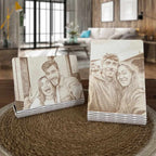 Personalized Engraved Wooden Couple Photo Frame