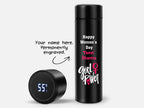 Personalized Girl Power Water Bottle with Temperature For Women