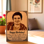 Personalized Engraved MDF Wooden Photo Frame Birthday