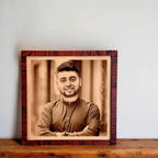 Custom Wooden Engraved Photo Frame Painting for Brother