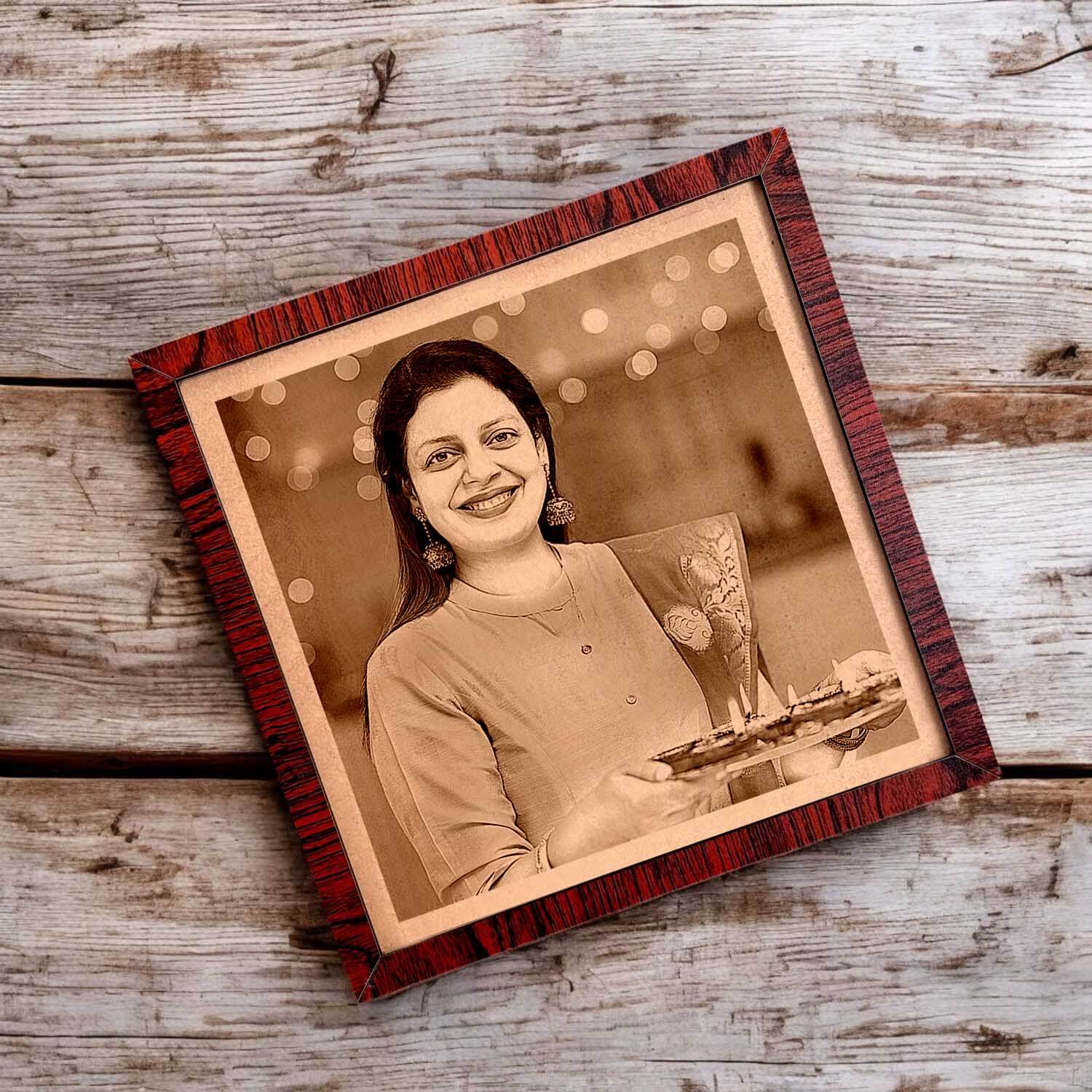 Custom Engraved Photo Frame Painting For Mother-in-Law