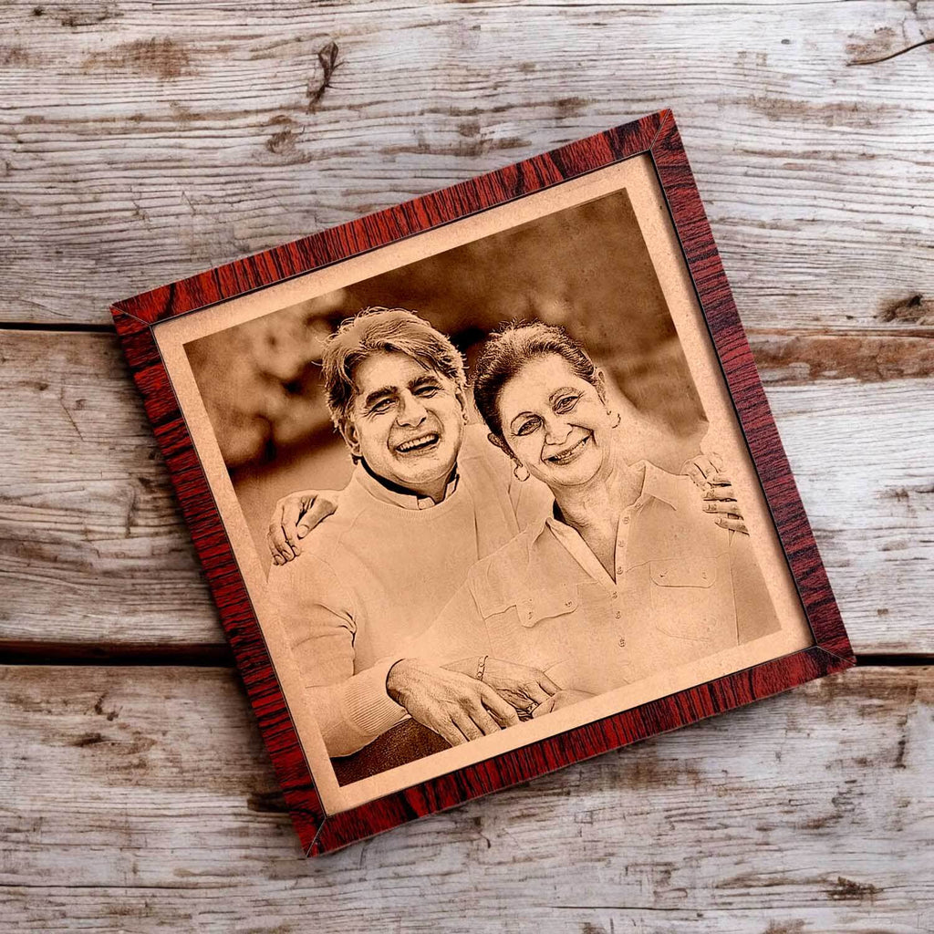 Heartfelt Gift for Grandparents - Engraved Wooden Painting