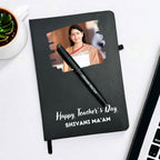 Best Teacher Ever Personalized Black Diary With Pen Gift Set For Female Teacher