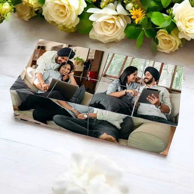 Personalized Premium Wooden Rolling Dice Cube With Photos