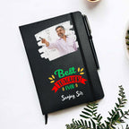 Personalized Black Diary With Customize Pen For Best Male Teacher Ever