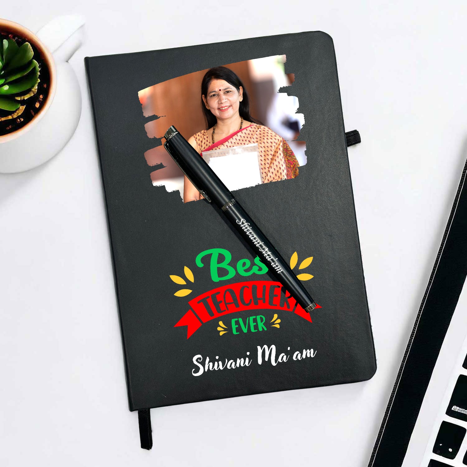 Incredible Gift For Best Female Teacher Ever With Personalized Diary & Pen