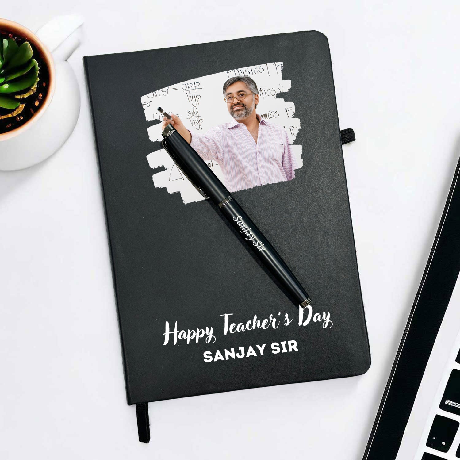 Incredible Gift For Best Male Teacher Ever With Personalized Diary & Pen