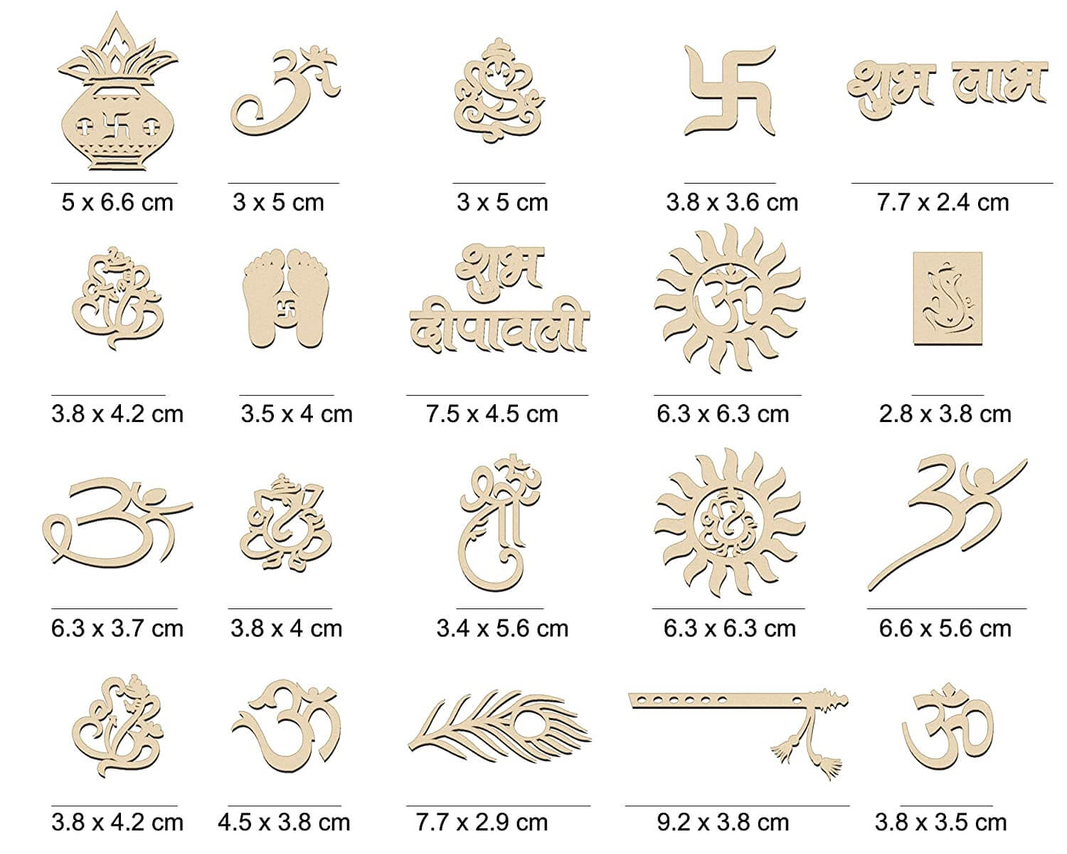 Diwali Symbols Size
