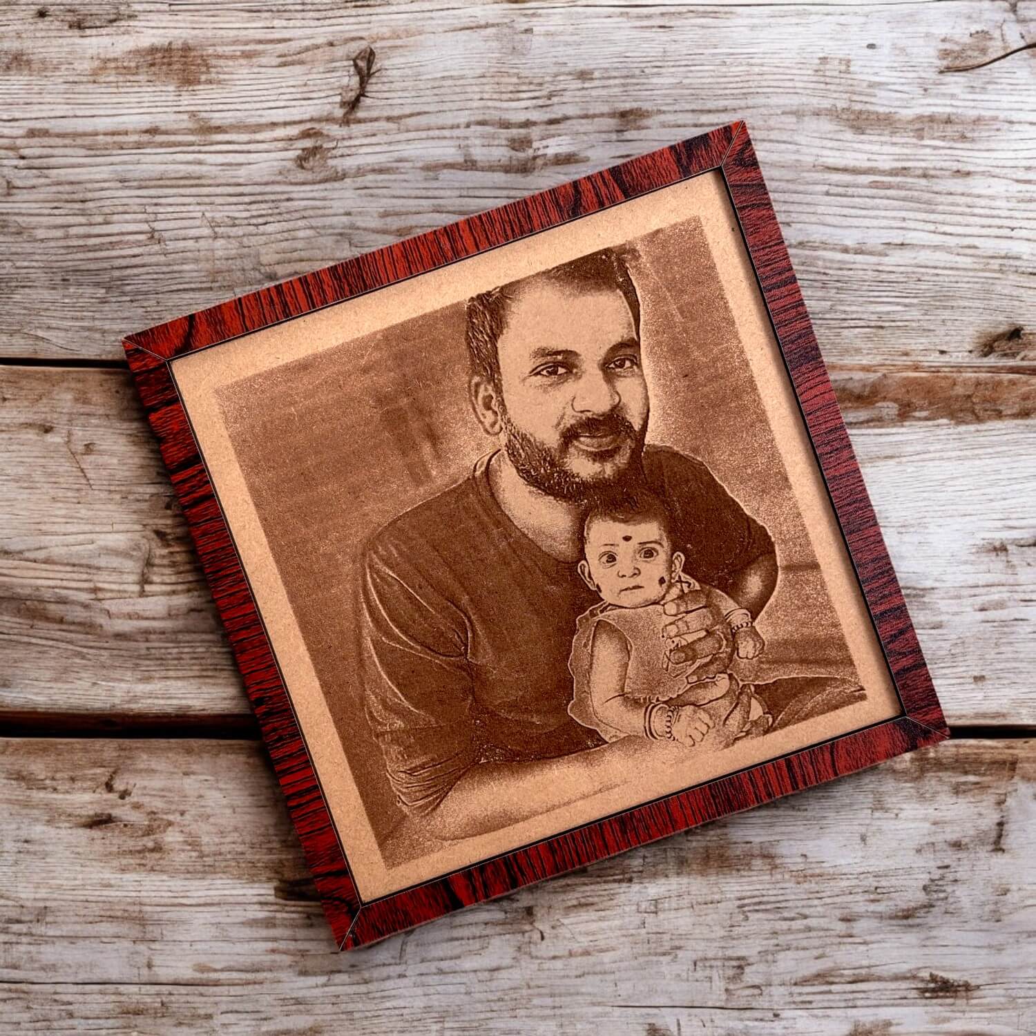 Personalized Engraved Photo Frame Painting For Dad