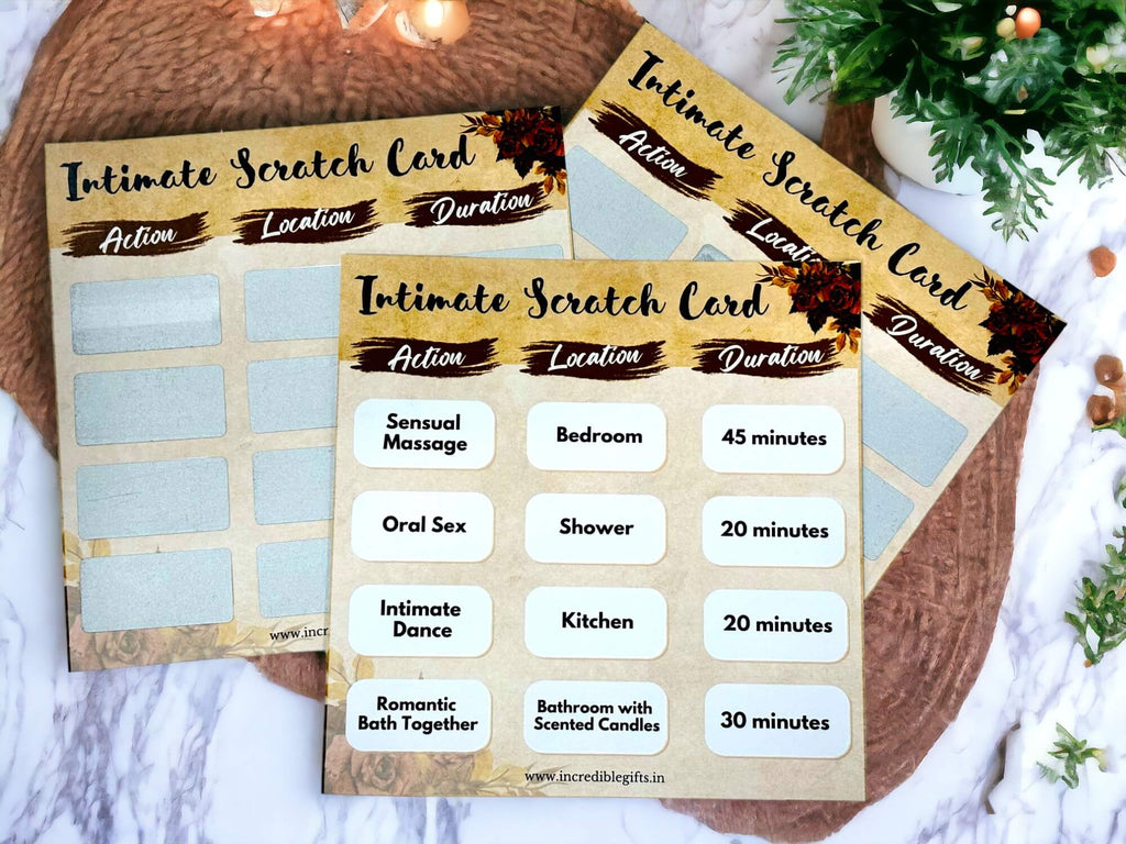 Intimate Role Play Scratch Card with Action, Location & Duration