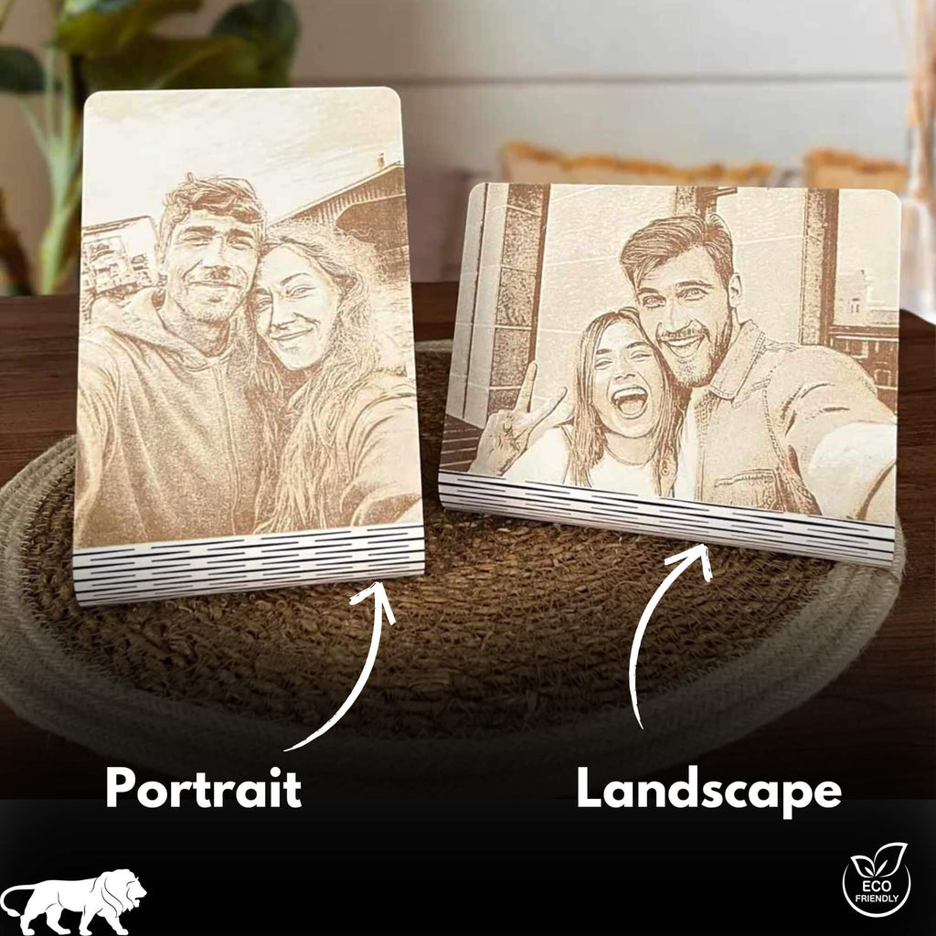 Personalized Engraved Wooden Couple Photo Frame
