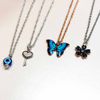 Charming Diva Pendant Set of 4 with Evil Eye Bracelet