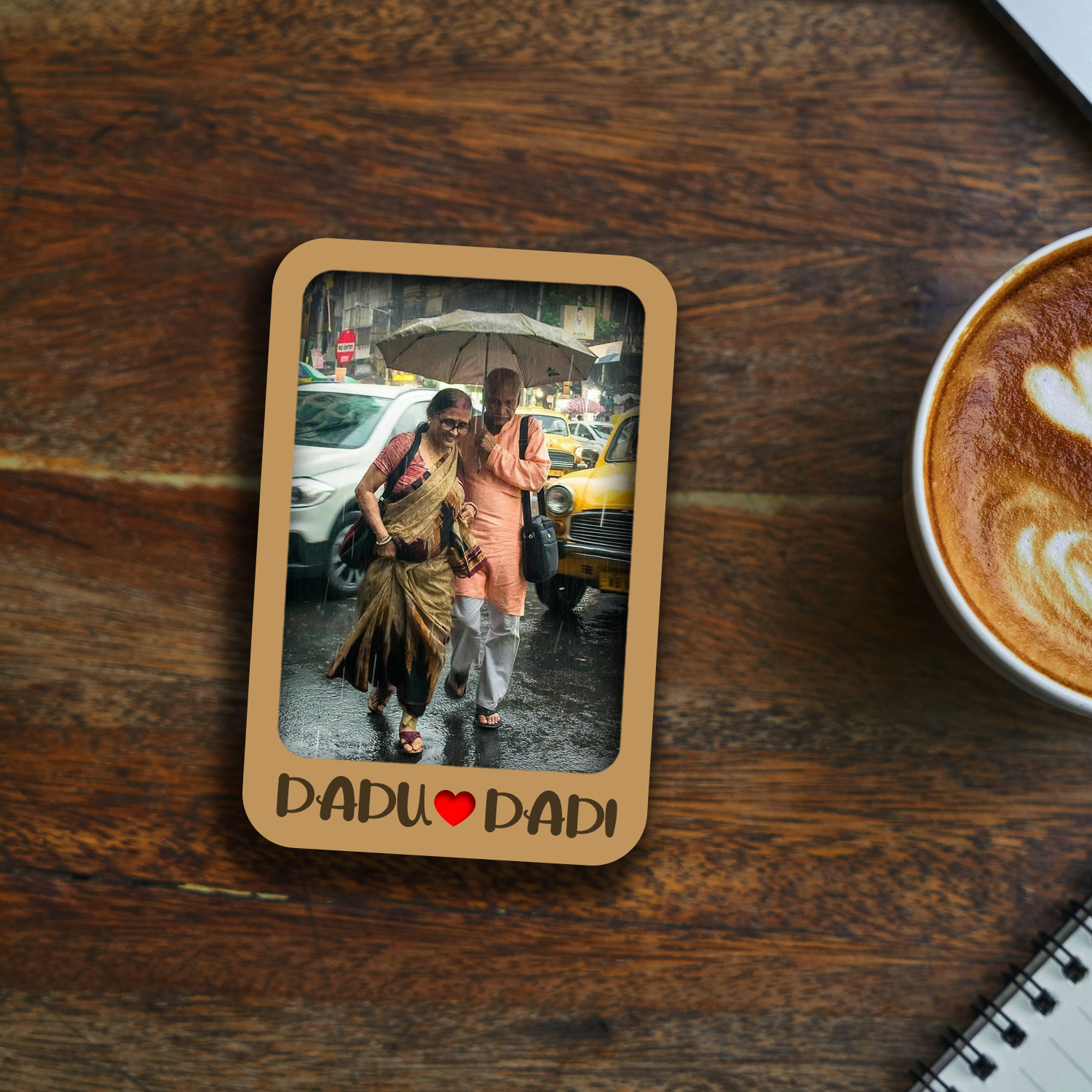 Personalized Dadu Dadi Photo Fridge Magnets Set Of 2