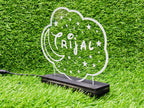 Personalized LED Name Lamp Moon & Stars with Wood Light Stand