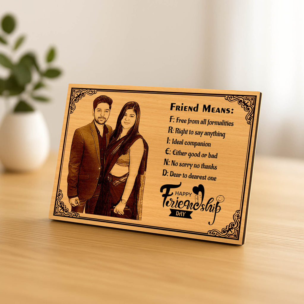 Personalized MDF Wooden Photo Frame for Friendship Day – Gift for Best Friends