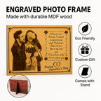 Romantic Gift with Engraved Photo &amp; Message for Couple Him or Her