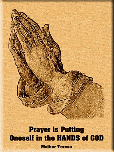 Praying Hands Engraved Wooden Photo Frame For Christmas Decorations (12x9 inches)