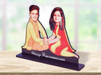 Personalized Brother Sister Photo Caricature for Raksha Bandhan