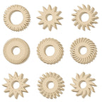 Round Christmas Snowflakes or Ornaments Unfinished Wooden DIY (Set of 45)