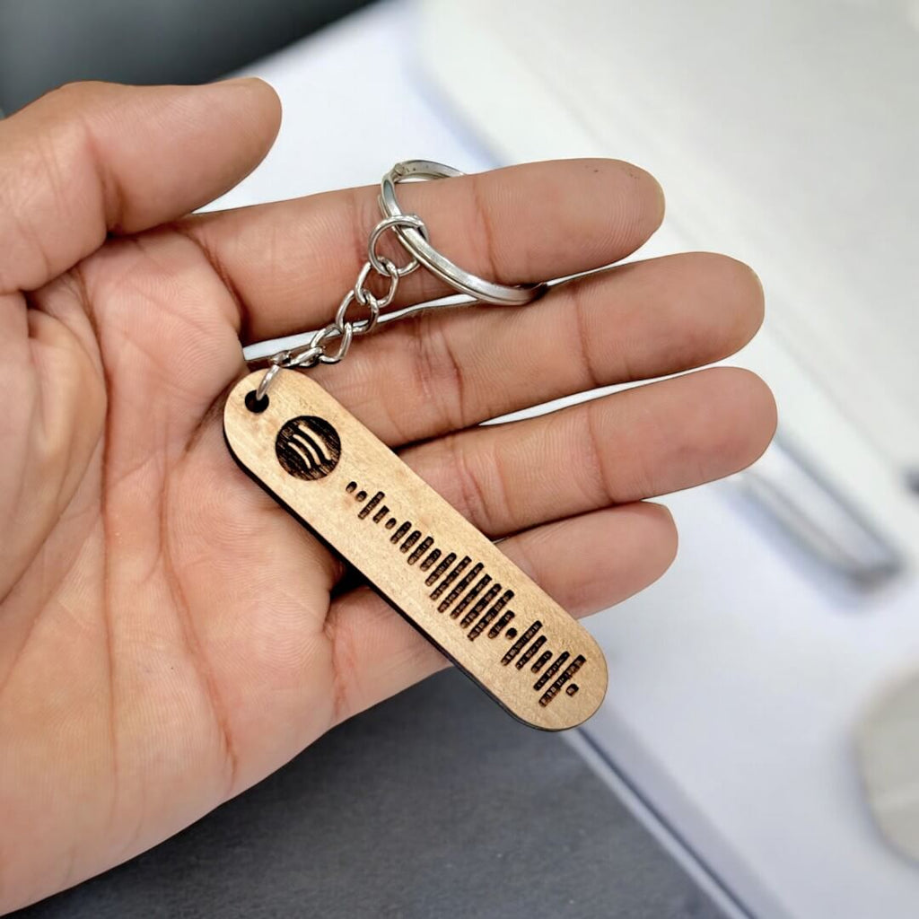 Adorable Wooden Spotify Keychain