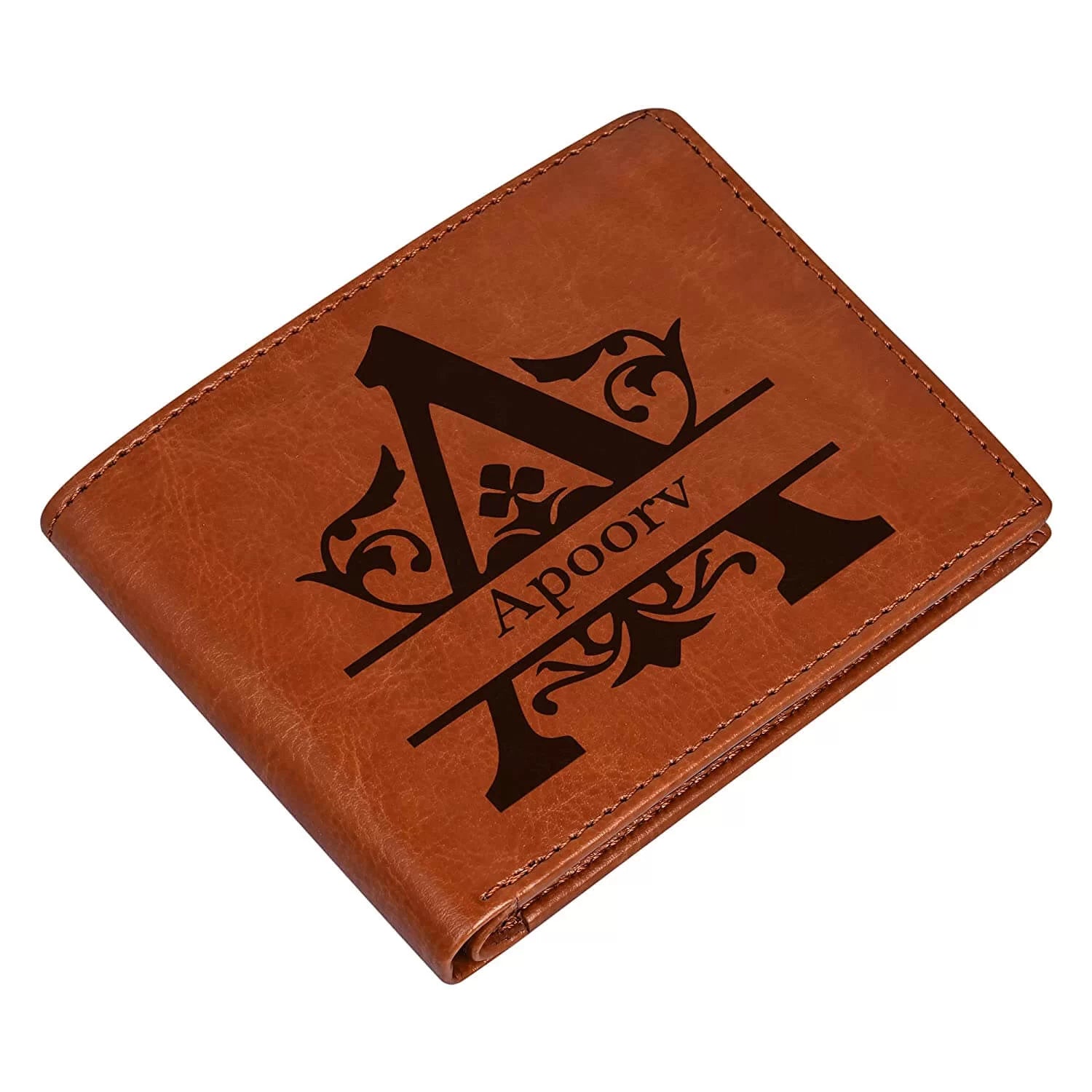 Personalized Name Purse or Wallet for Boys (Tan)