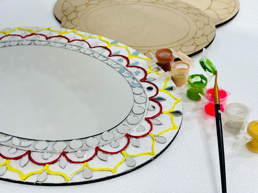 Mirror Wooden Mandala Lippan Art Board DIY Kit