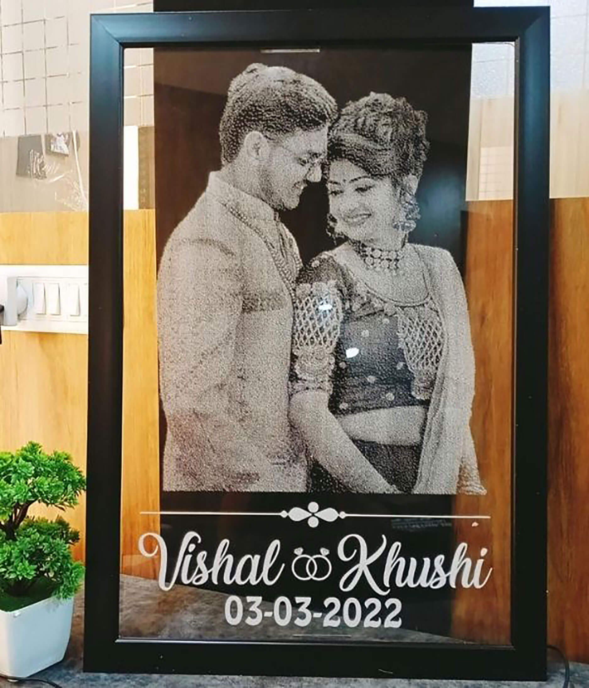 Customized Acrylic LED Photo Frame with Message