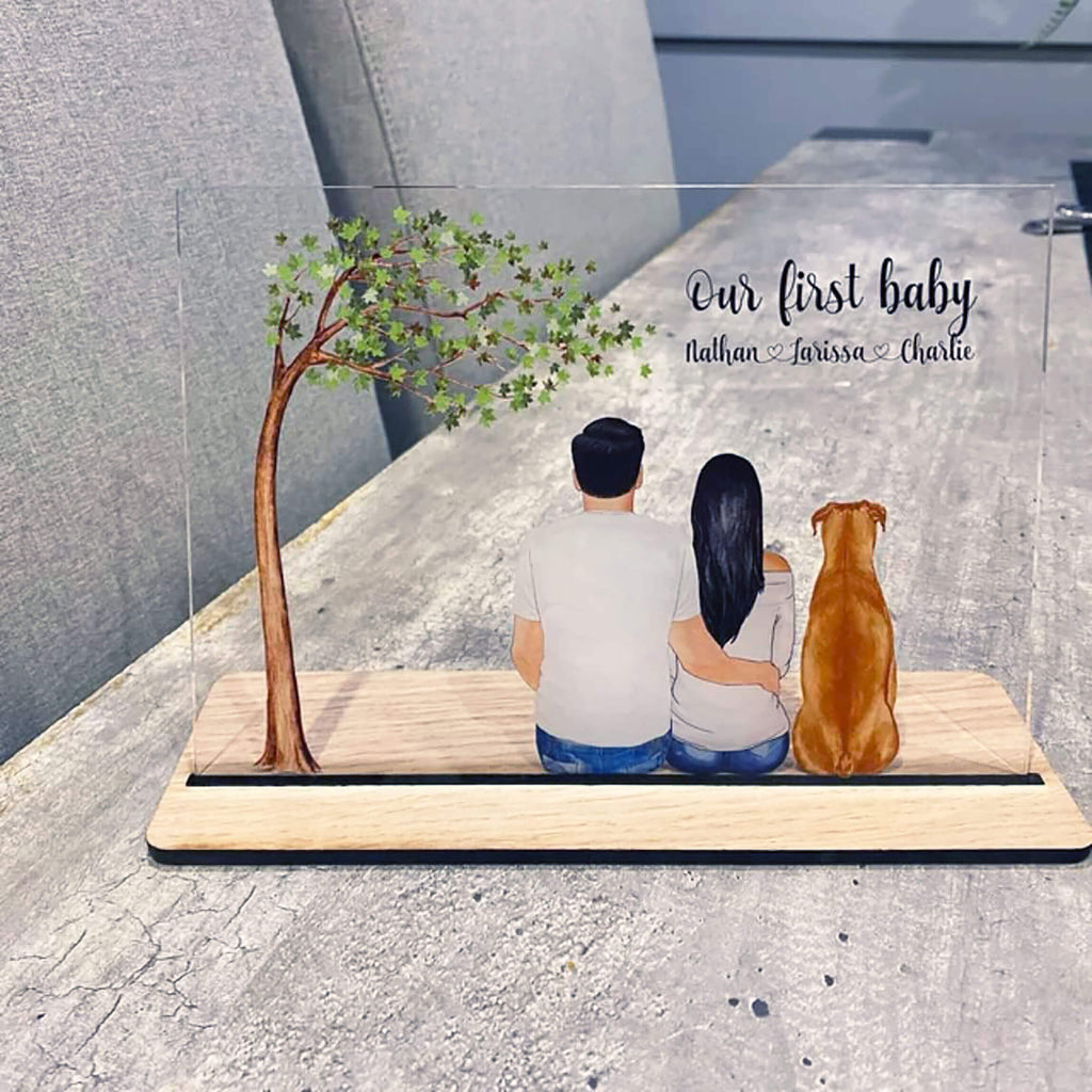 Personalized Printed Colored Acrylic Photo Frame with Text