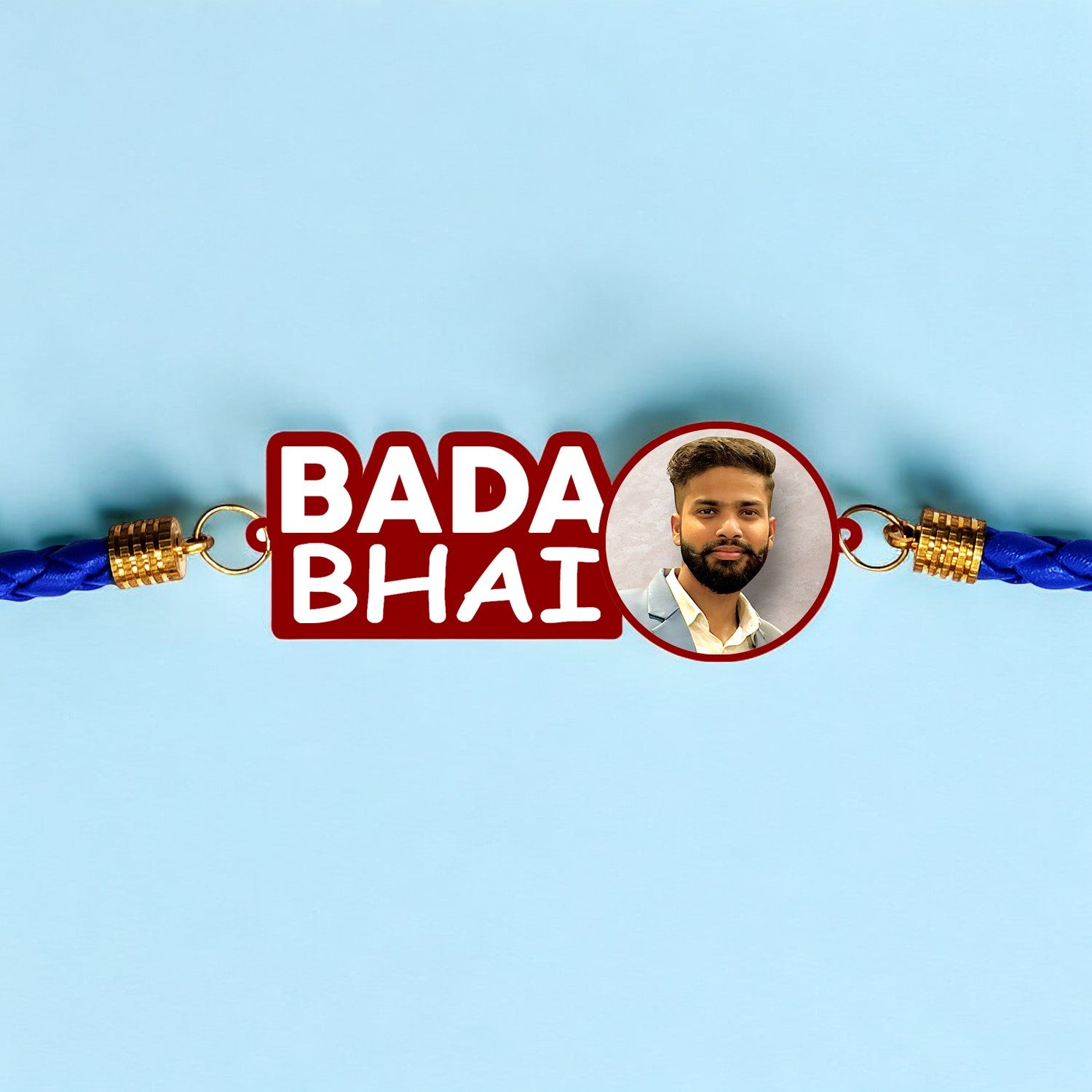 Personalized Bada Bhai Bracelet Photo Rakhi