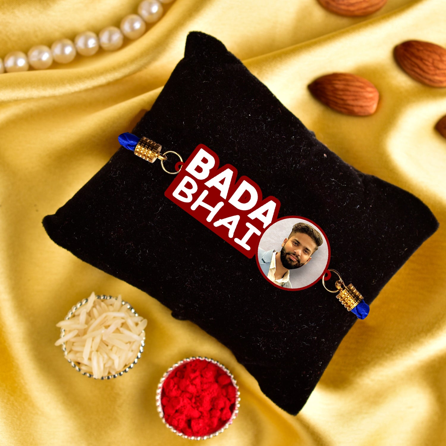 Personalized Bada Bhai Bracelet Photo Rakhi