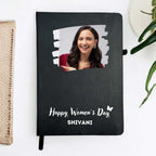 Elegant Personalized Black Diary for Women's Day Gifting