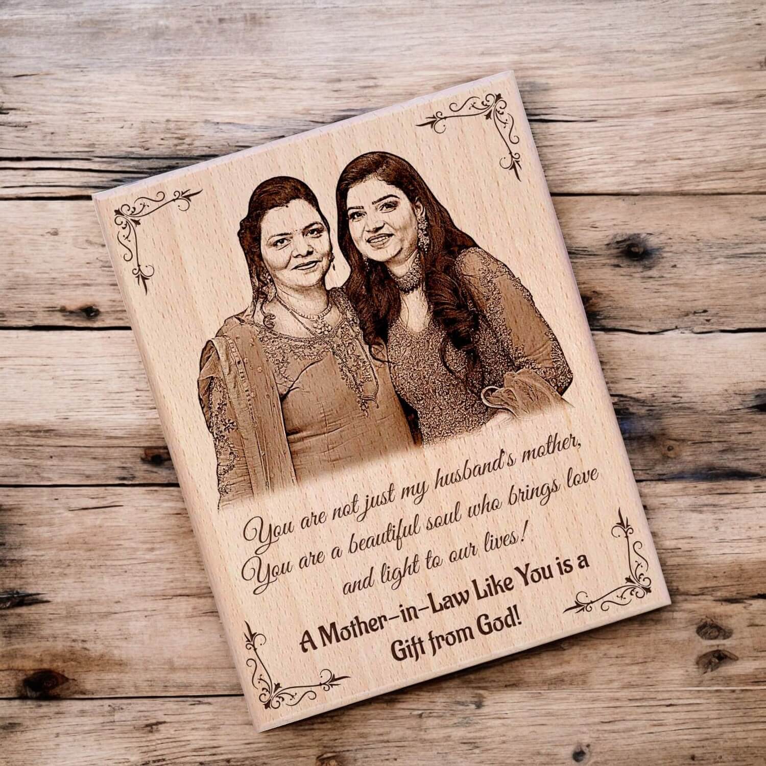 Custom Photo Frame Gift for Mother-in-Law on Birthday & Mother’s Day