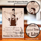 Personalized Engraved Wooden Photo Frame Gift For Son