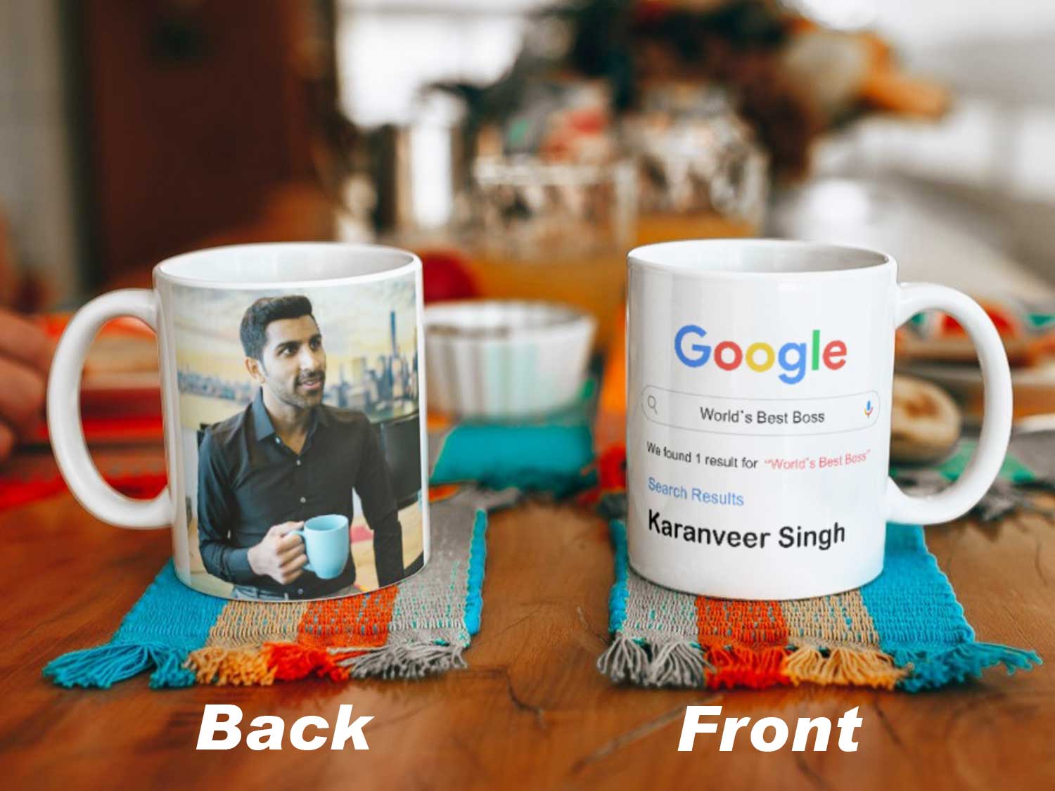 Personalized Photo Coffee Mug For Worlds Best Boss