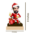 Personalized Beer Santa Photo Caricature for Christmas