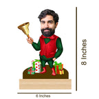 Personalized Men Photo Caricature for Christmas