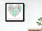 Long Distance Relationship Map Frame for Couple