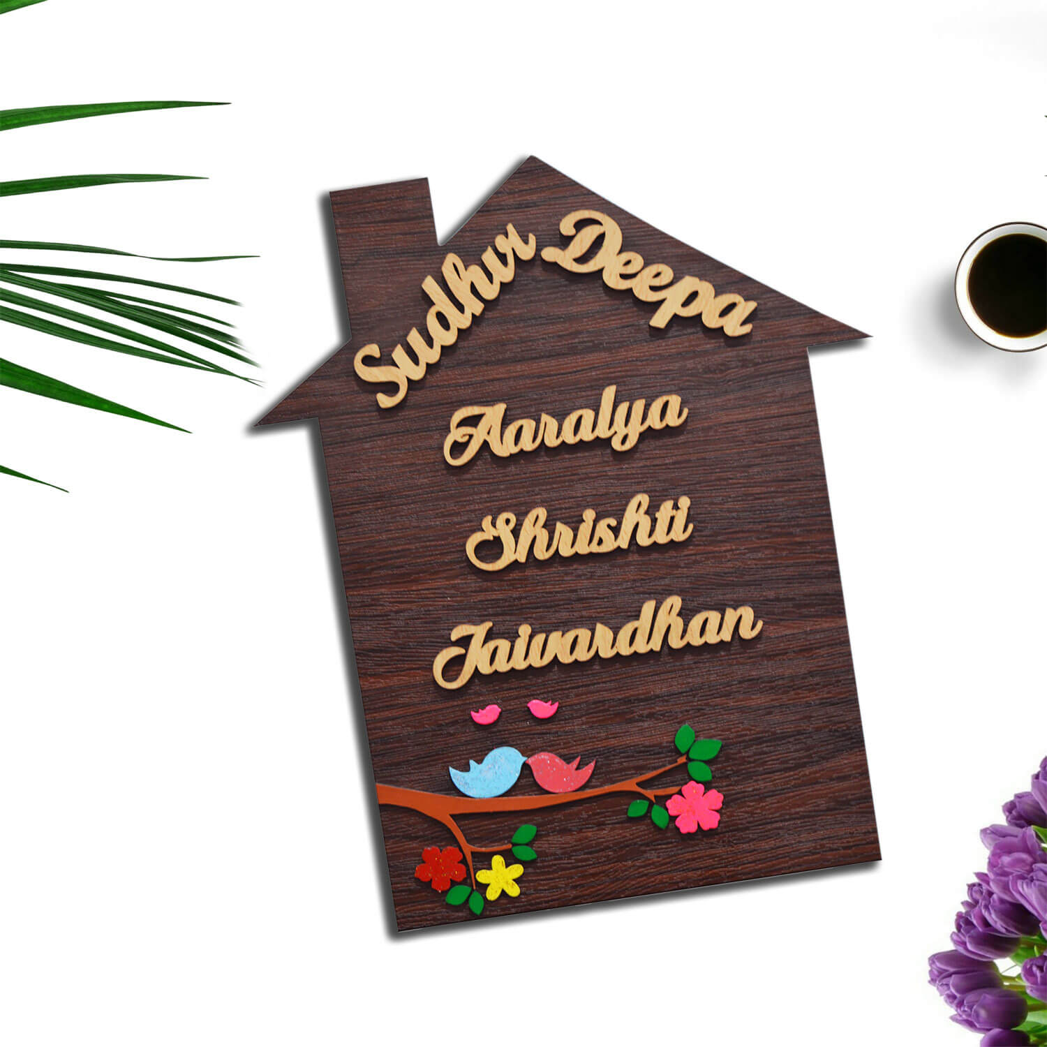 Customized Wooden Name Plate For Flat & Apartment