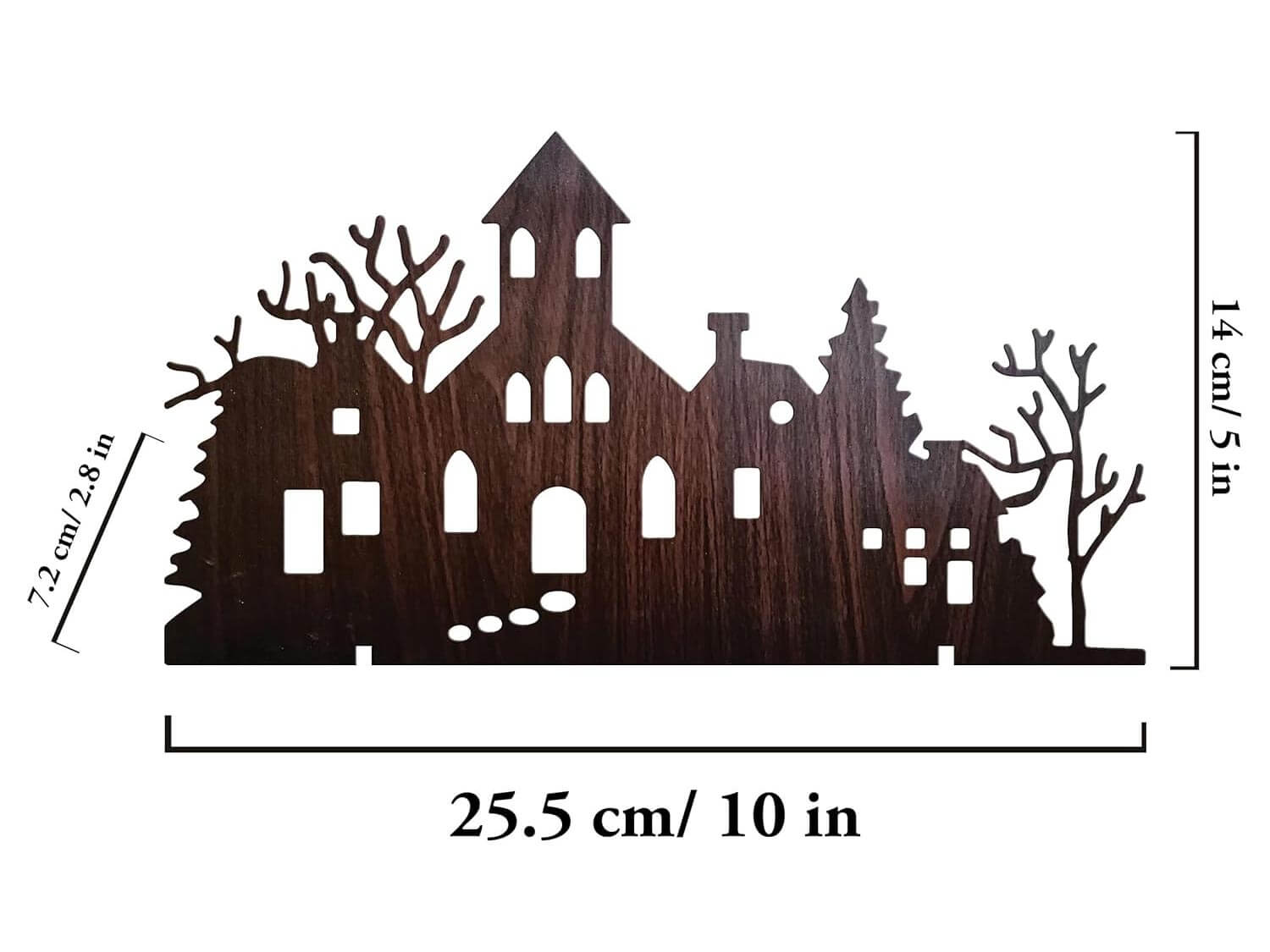 Christmas Decorations DIY Creepy House Shadow Light with Candle