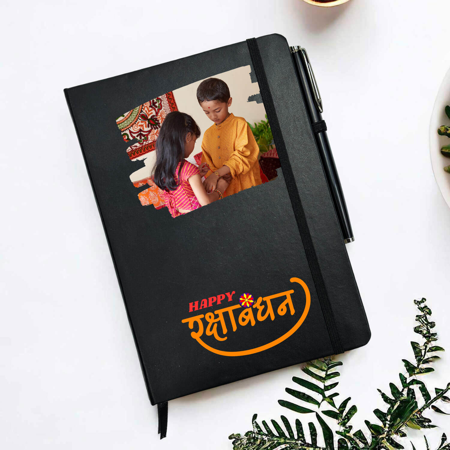 Personalized Photo Diary with Pen Gift for Rakshabandhan