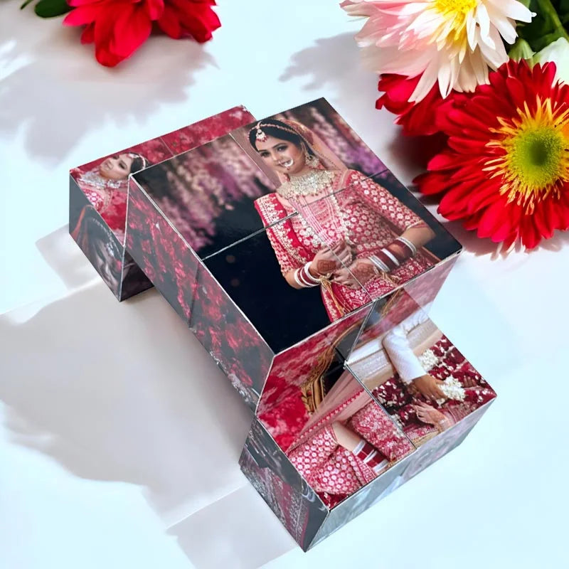 Premium Wooden Rolling Cube With Personalized Photos