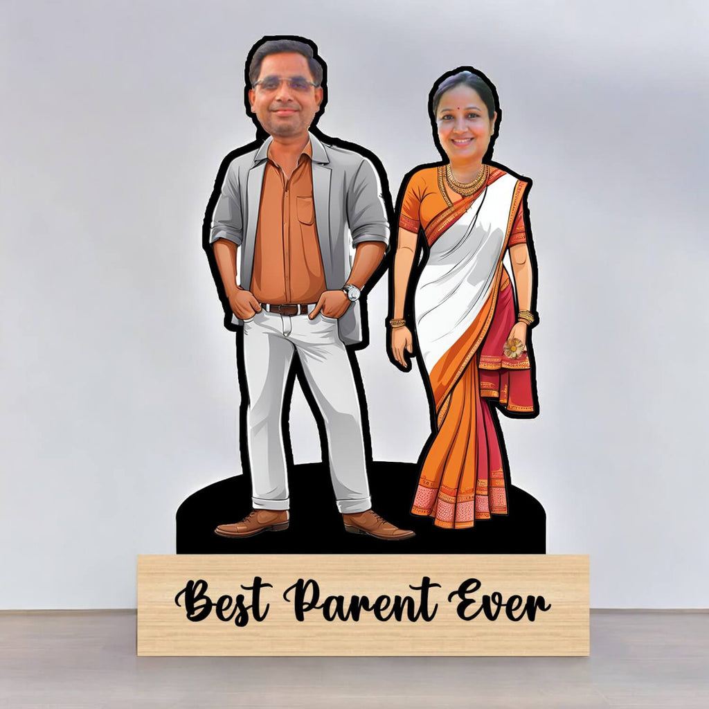 Custom Caricature for Parents - Personalized 3D Gift