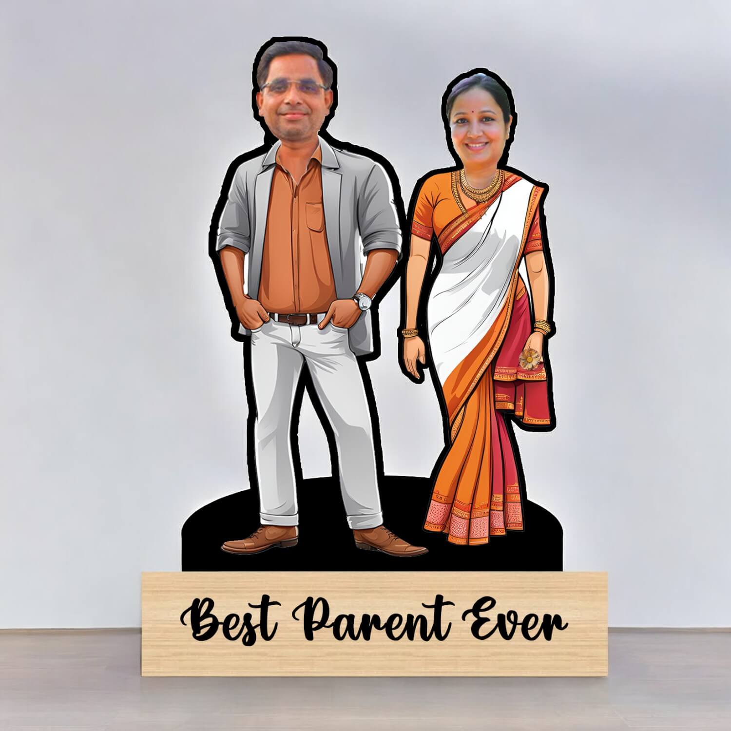 Custom Caricature for Parents - Personalized 3D Gift