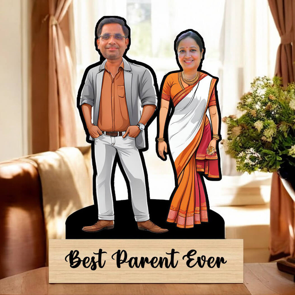 Custom Caricature for Parents - Personalized 3D Gift