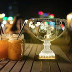 Personalized LED Photo Frame Trophy with Wood Light Stand