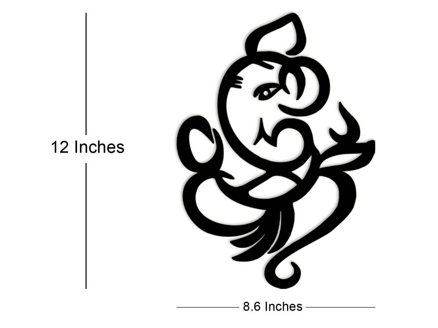 acrylic ganesha size