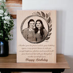 wooden birthday plaque