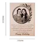 Personalized Engraved Wooden Birthday Plaque for Him or Her (12 x 9 inches)