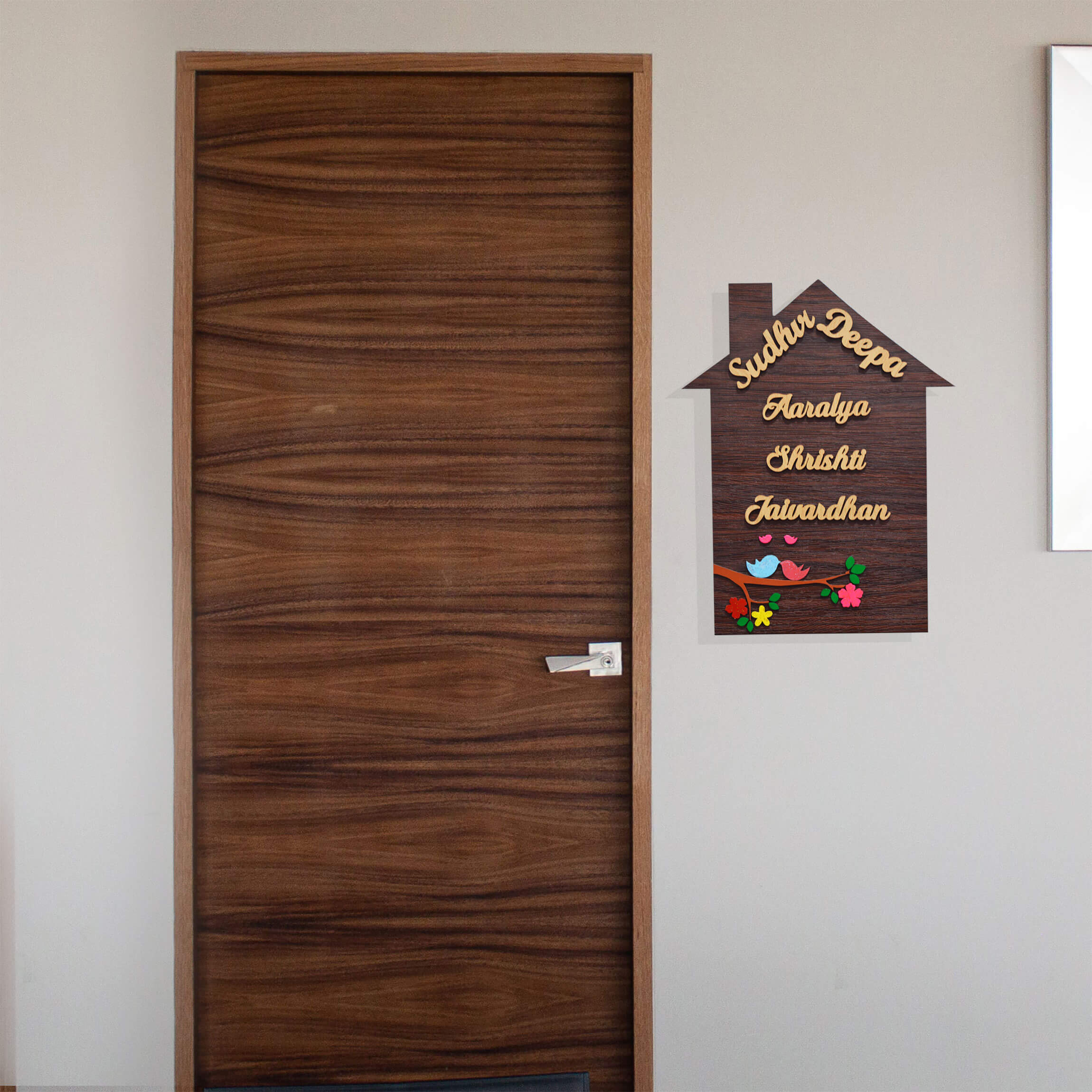 Customized Wooden Name Plate For Flat & Apartment