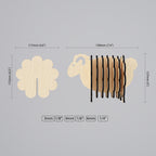 Stylish Sheep Design Coaster - Wooden Coaster Set of 5